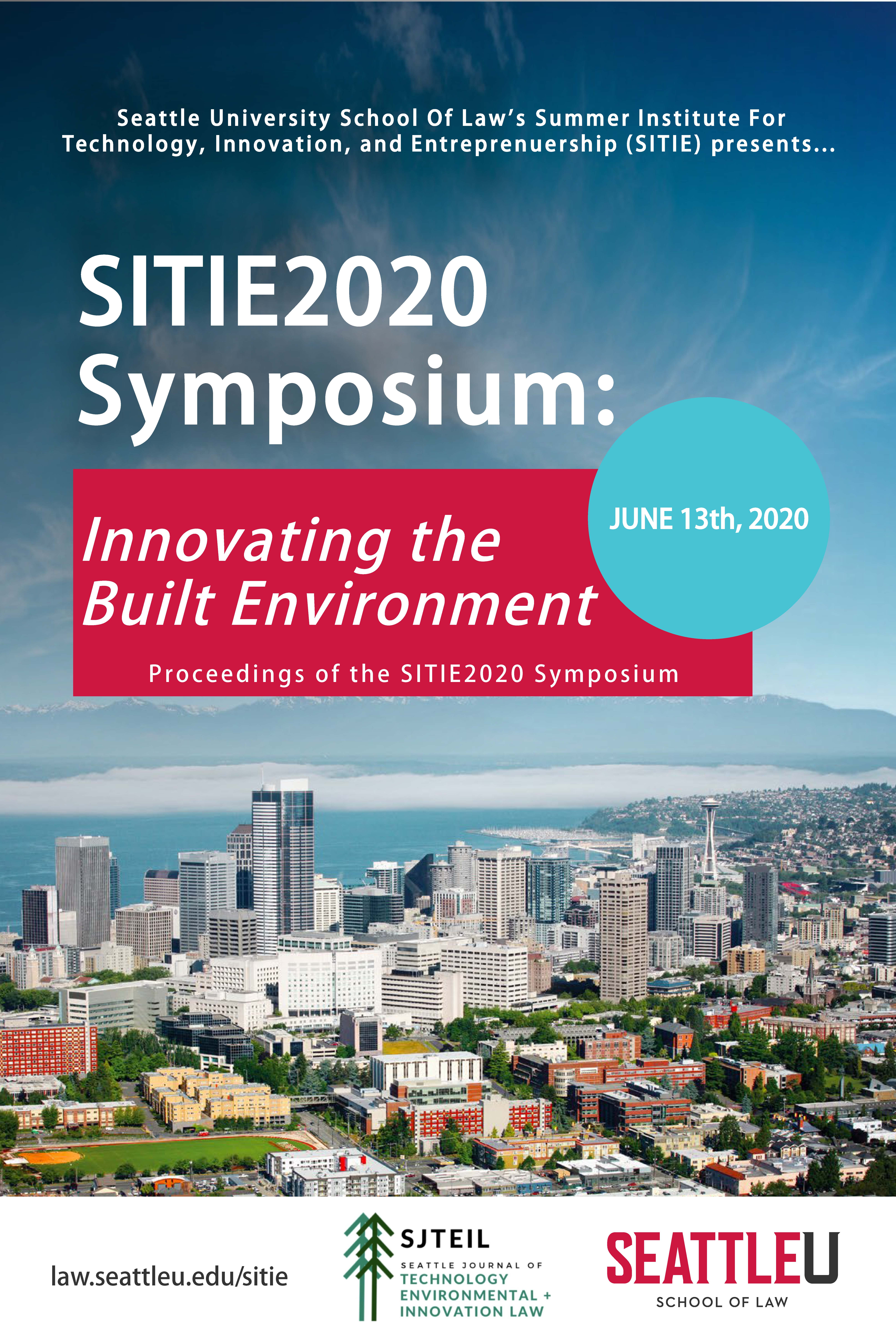 SITIE2020 Symposium: Innovating the Built Environment