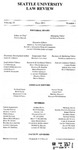 SULR, Volume 35, Issue 1 by Seattle University Law Review