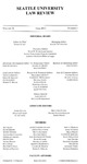 SULR, Volume 36, Issue 1 by Seattle University Law Review