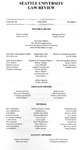 SULR, Volume 38, Issue 1 by Seattle University Law Review