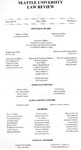 SULR, Volume 39, Issue 1 by Seattle University Law Review