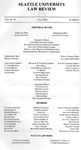 SULR, Volume 44, Issue 1 by Seattle University Law Review