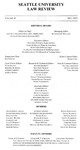 SULR, Volume 45, Issue 1 by Seattle University Law Review