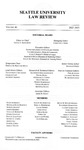 SULR, Volume 46, Issue 1 by Seattle University Law Review