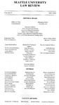 SULR, Volume 47, Issue 1 by Seattle University Law Review