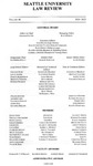 SULR, Volume 48, Issue 1 by Seattle University Law Review