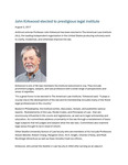 John Kirkwood Elected to Prestigious Legal Institute by Seattle University School of Law
