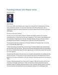 Founding Professor John Weaver Retires by Seattle University School of Law