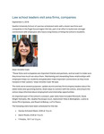 Law School Leaders Visit Area Firms, Companies by Seattle University School of Law