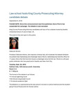 Law School Hosts King County Prosecuting Attorney Candidate Debate by Seattle University School of Law