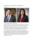 Seattle U Law Welcomes Two New Professors by Seattle University School of Law