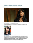 Seattle U Law Dean Announces Departure by Seattle University School of Law