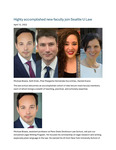 Highly Accomplished New Faculty Join Seattle U Law by Seattle University School of Law