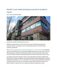 Seattle U Law ranked among top schools for academic impact by Seattle University School of Law