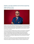 Seattle U Law dean headlines event aimed at supporting legal scholars of color by Seattle University School of Law