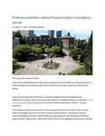 Professor publishes national firearms study in prestigious journal