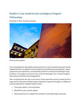 Seattle U Law students earn prestigious Gregoire Fellowships