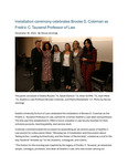 Installation ceremony celebrates Brooke D. Coleman as Fredric C. Tausend Professor of Law