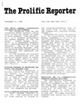 Prolific Reporter September 17, 1990 by Seattle University School of Law Student Bar Association