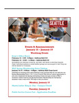 Student Life E-Newsletter January 15, 2018 by Seattle University School of Law Student Life