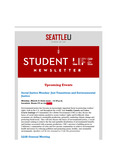 Student Life E-Newsletter March 21, 2022