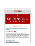 Student Life E-Newsletter April 04, 2022 by Seattle University School of Law Student Life