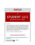 Student Life E-Newsletter April 15, 2024