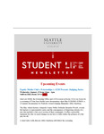 Student Life E-Newsletter January 13, 2025 by Seattle University School of Law Student Life