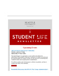 Student Life E-Newsletter April 21, 2025 by Seattle University School of Law Student Life
