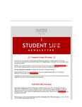 Student Life E-Newsletter – September 15, 2025 by Seattle University School of Law Student Life
