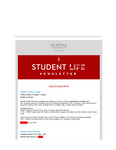 Student Life E-Newsletter October 27, 2025