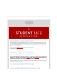 Student Life E-Newsletter November 10, 2025