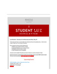 Student Life E-Newsletter April 20, 2026
